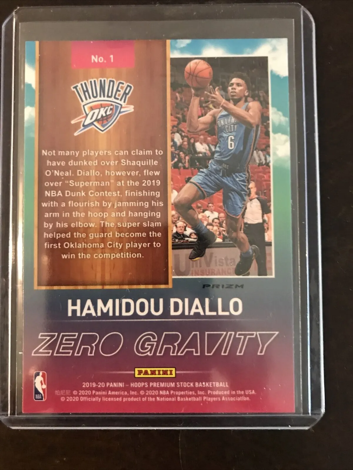 2019-22 Hoops Premium Stock Hamidou Diallo Zero Gravity Red #1 Oklahoma City Thunder