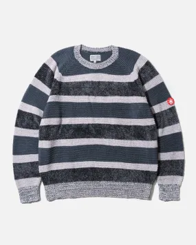 3 Colour Stripe Knit - Grey