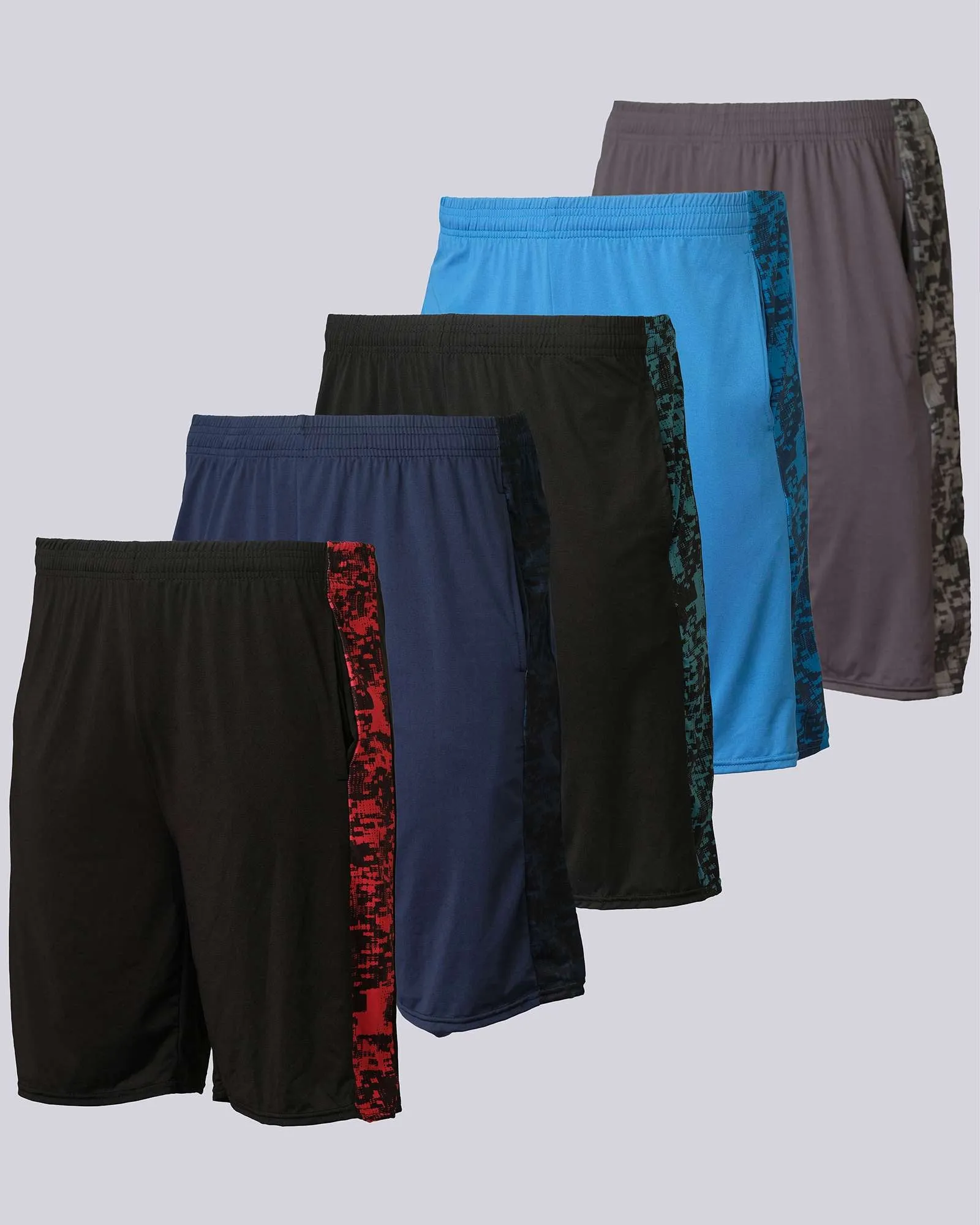 5 Pack: Boys Dry-Fit Active Basketball Shorts