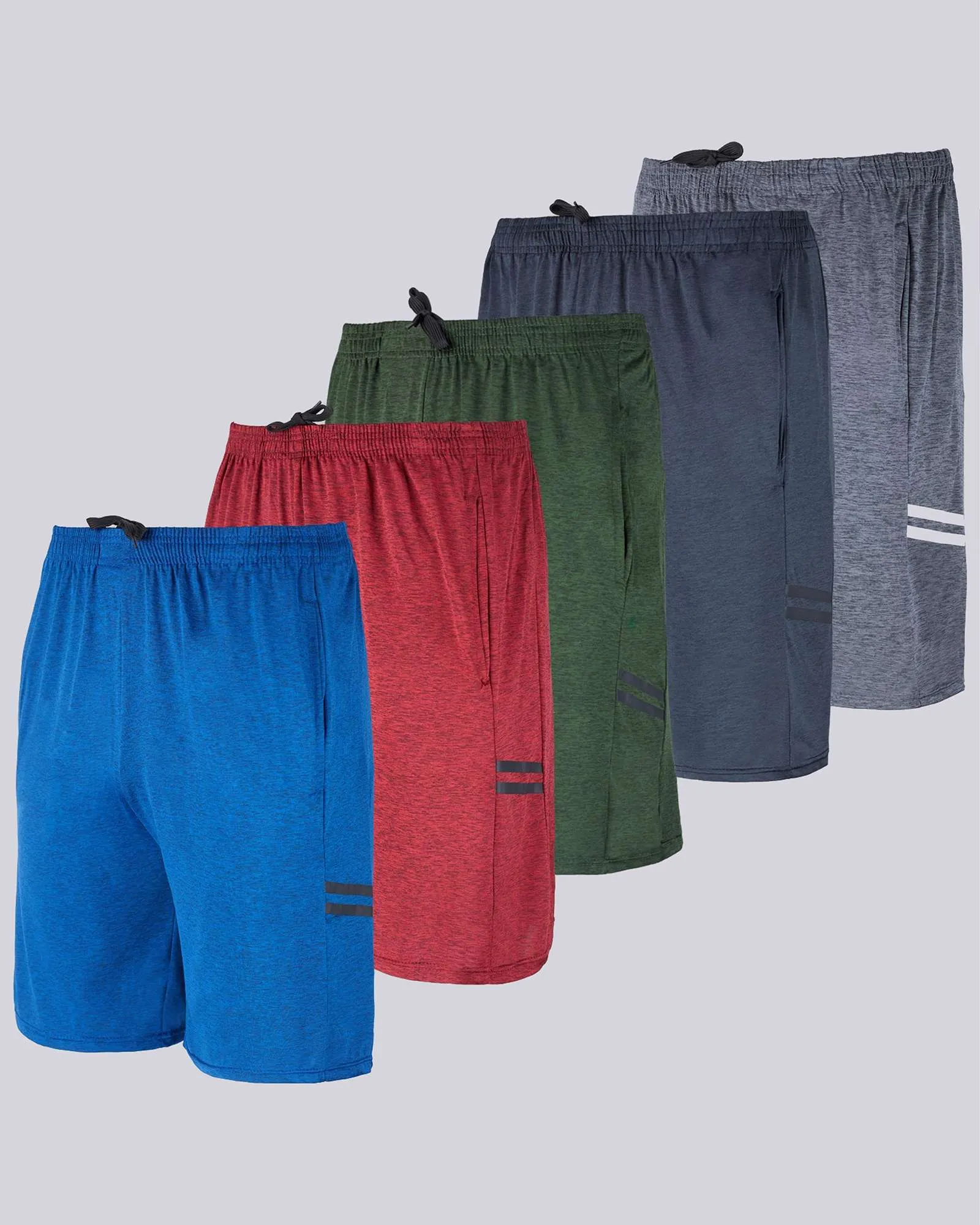 5 Pack: Boys Dry-Fit Active Basketball Shorts