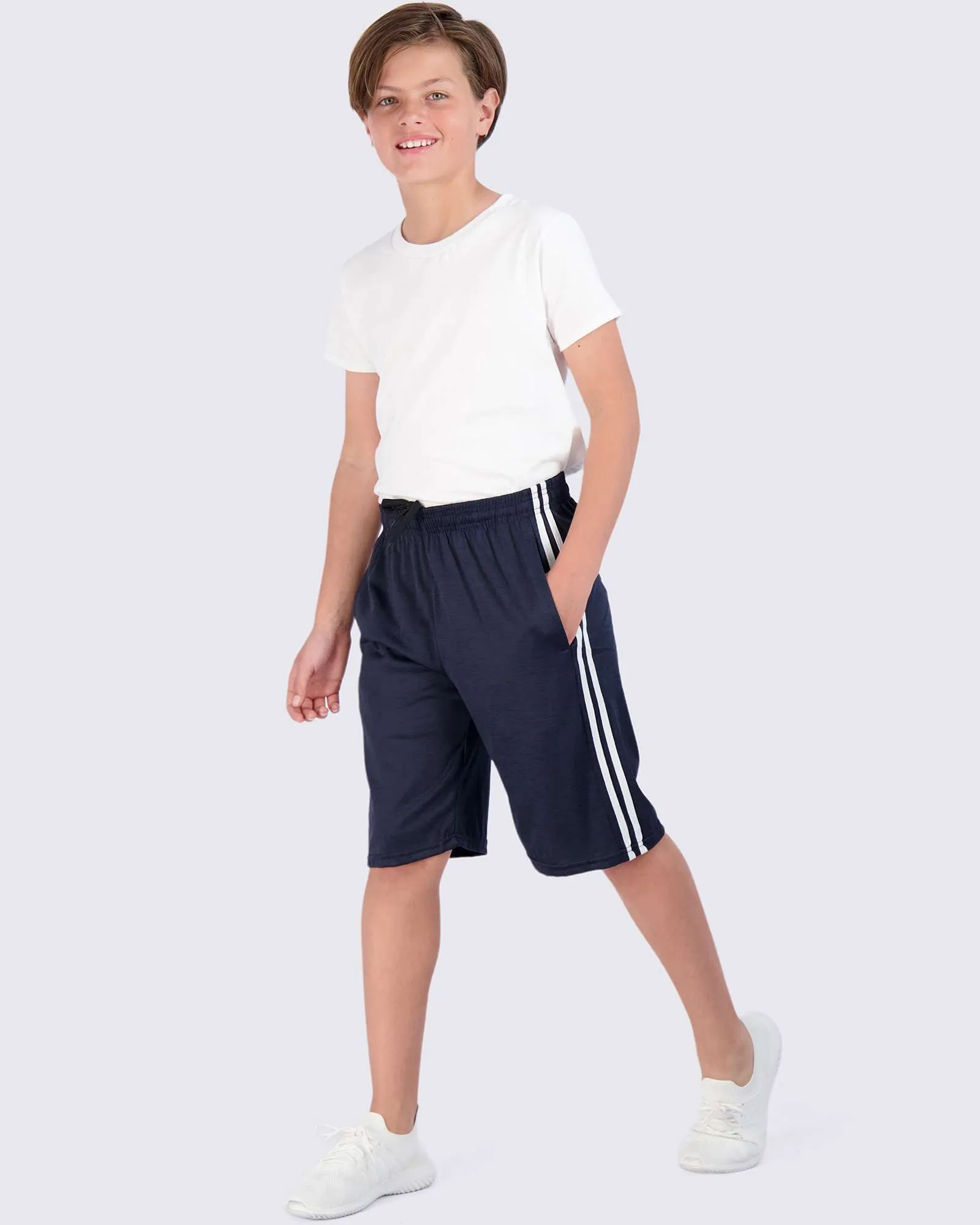 5 Pack: Boys Dry-Fit Active Basketball Shorts