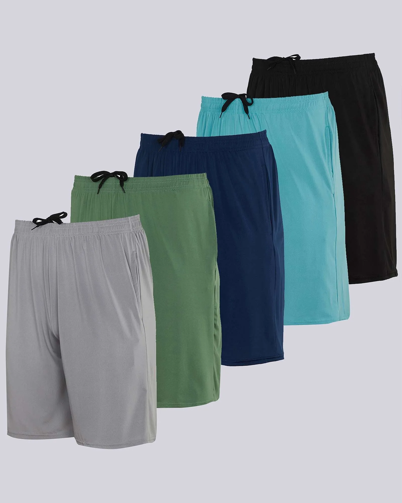 5 Pack: Boys Dry-Fit Active Basketball Shorts