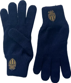 AS Monaco FC Navy Blue Knitted Gloves One Size