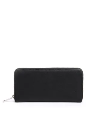 Black Leather Long Wallet