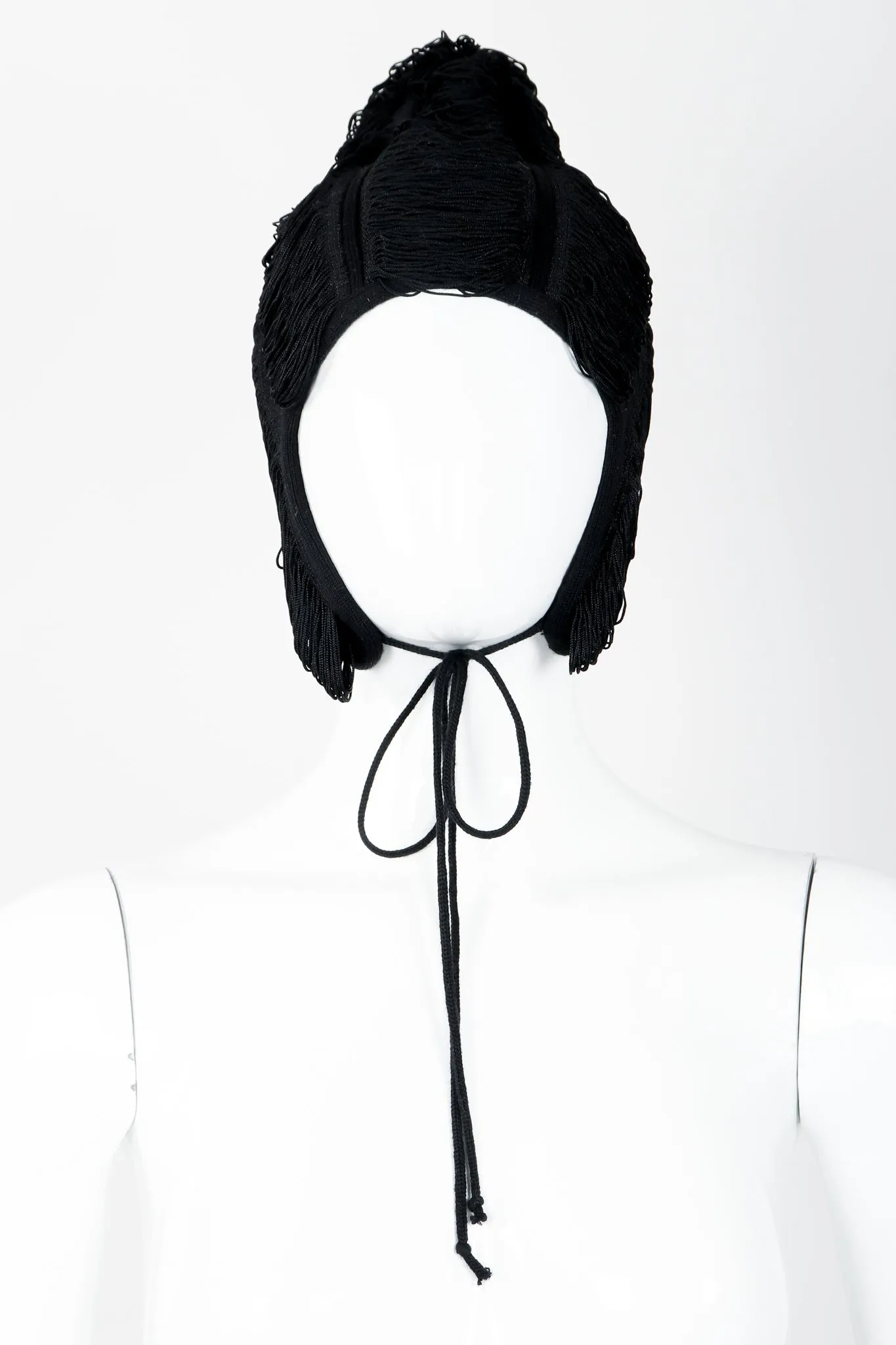 Chainette Fringe Flap Hat