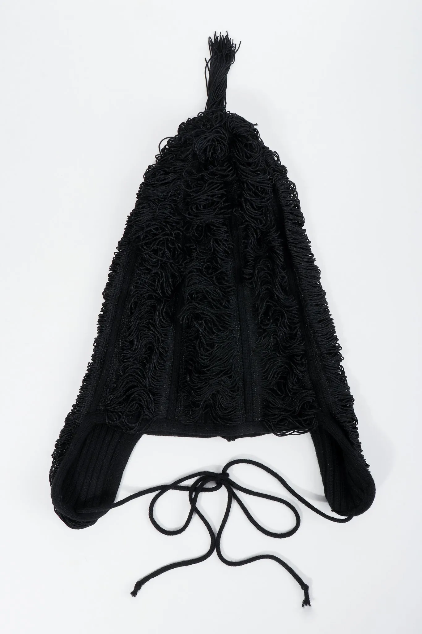 Chainette Fringe Flap Hat