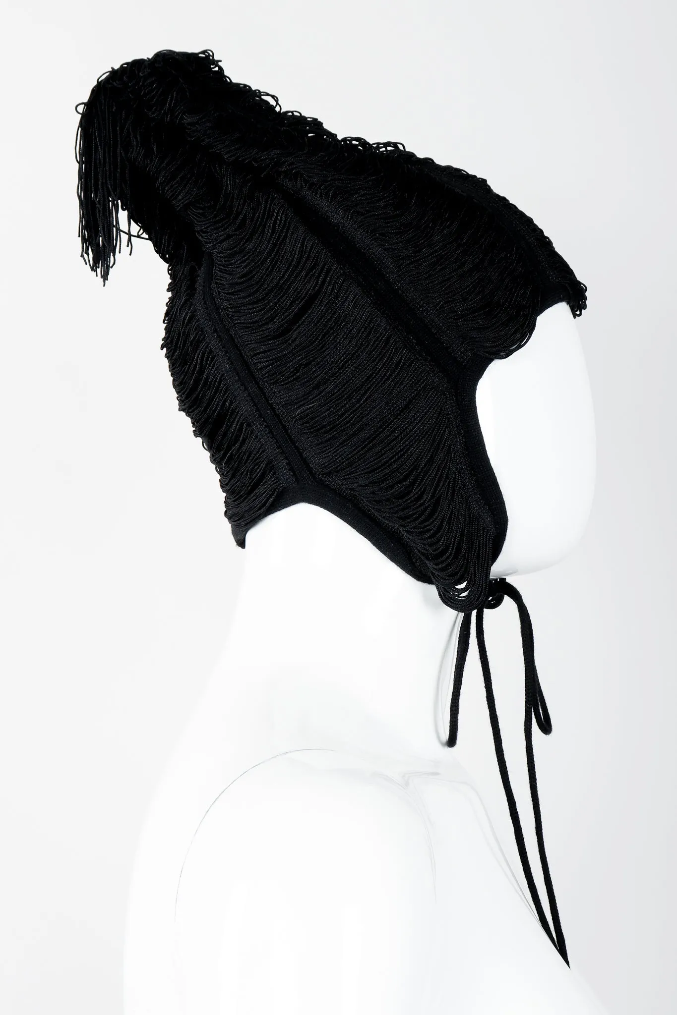 Chainette Fringe Flap Hat