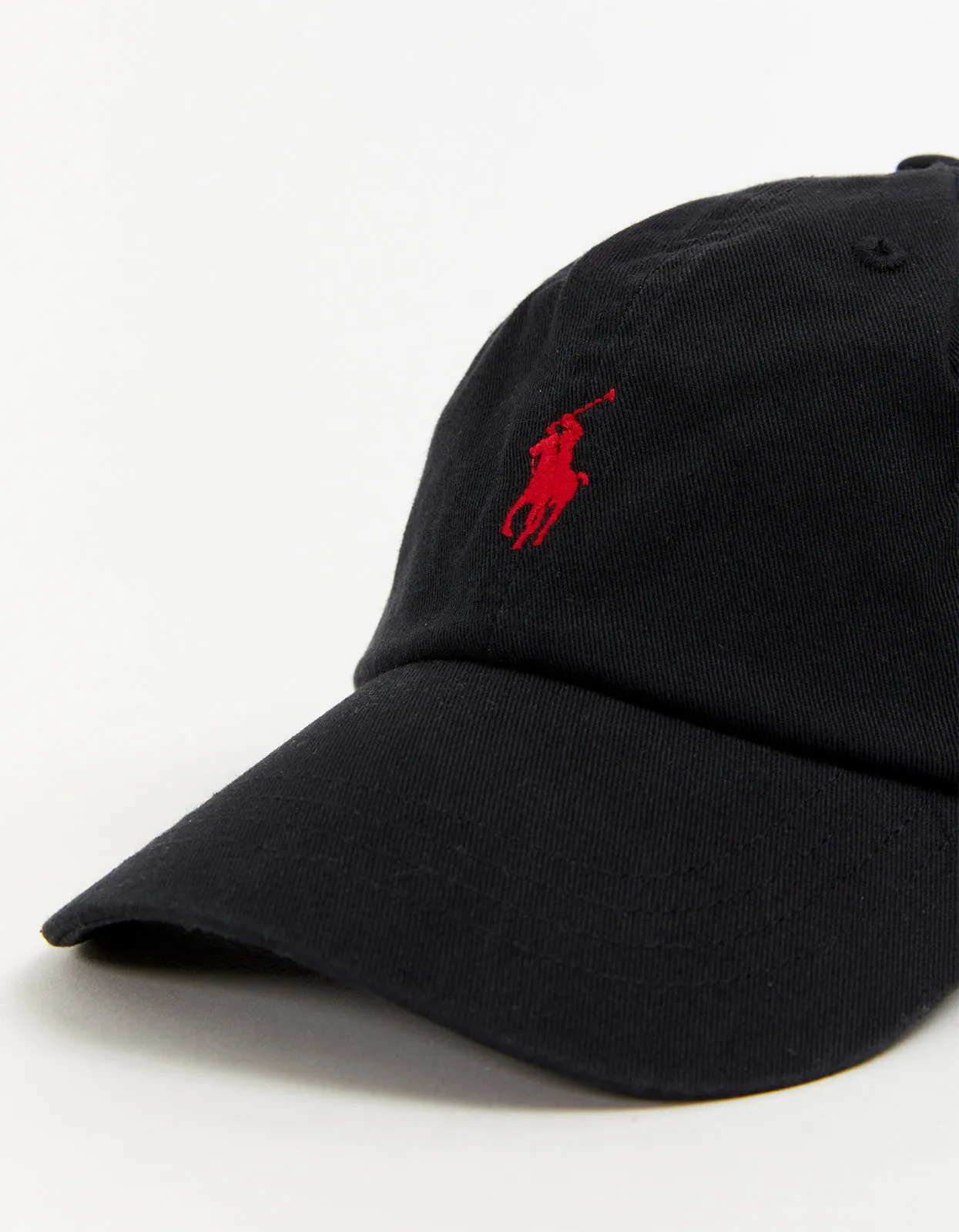 Cotton Chino Ball Cap - RL Black/Rl2000 Red