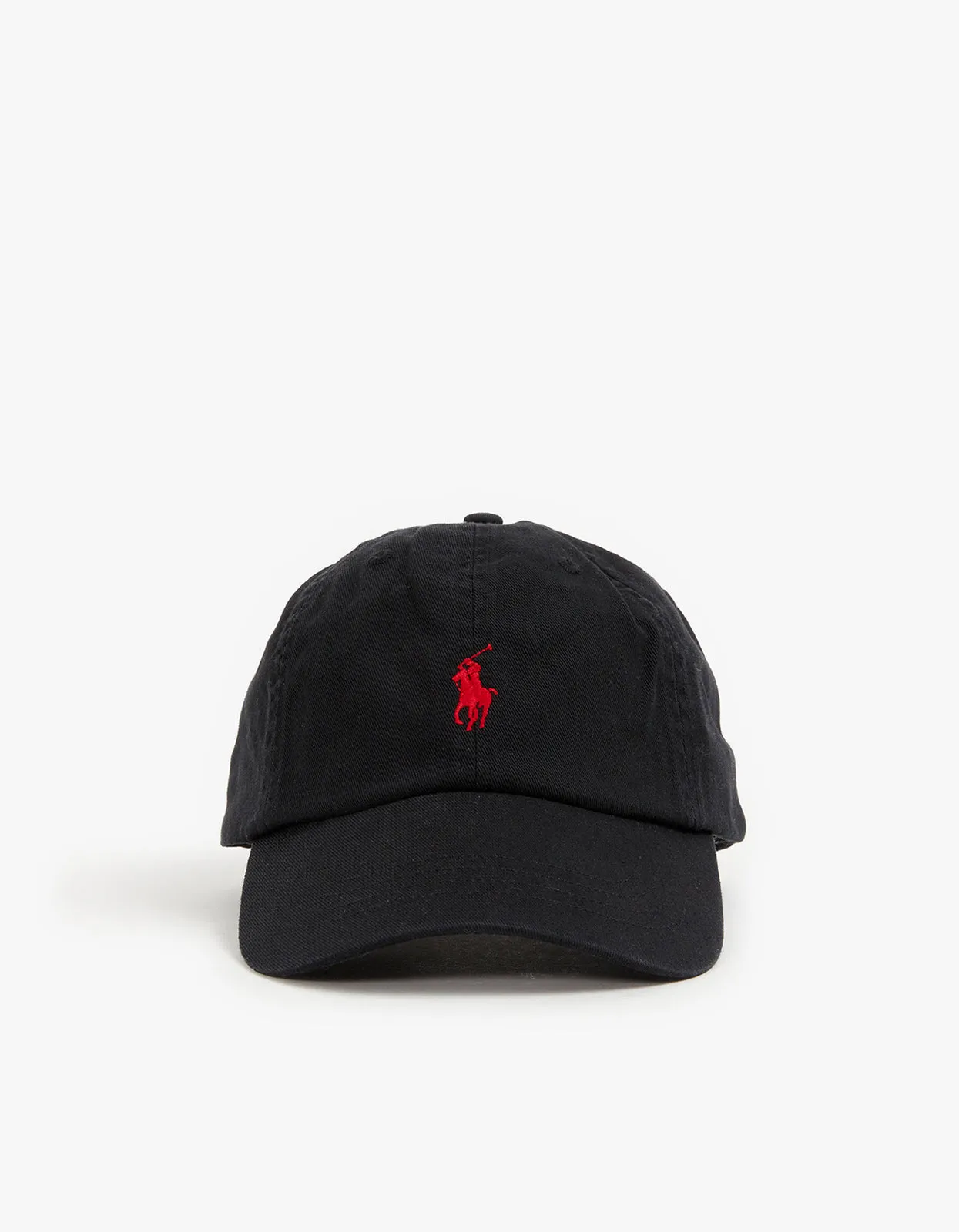 Cotton Chino Ball Cap - RL Black/Rl2000 Red