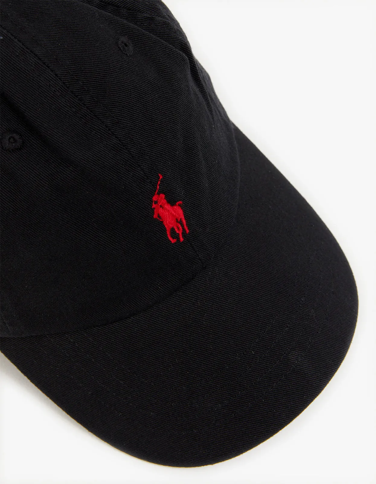 Cotton Chino Ball Cap - RL Black/Rl2000 Red