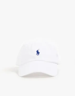 Cotton Chino Ball Cap - White/Marlin Blue