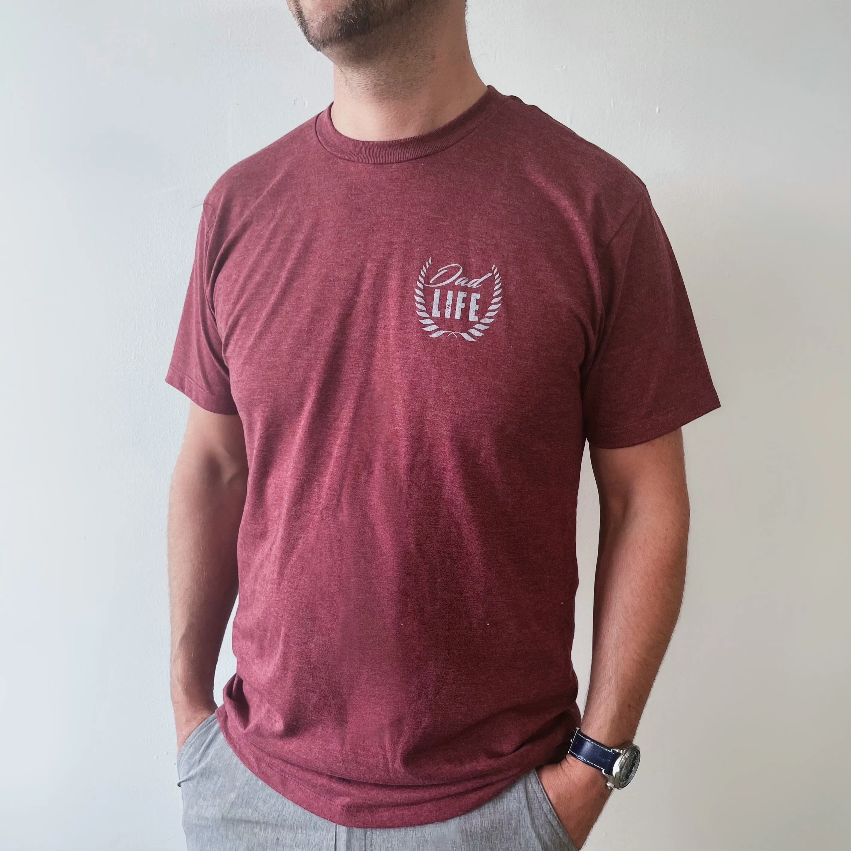 Dad Life Crest • Maroon Tee