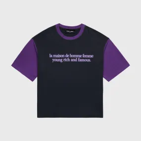 Destroyed Maison Tee Black/Purple