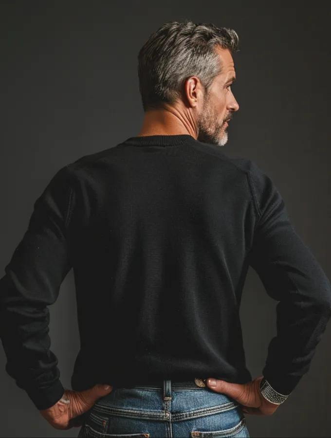 HUBBY MOD SWEATER - BLACK