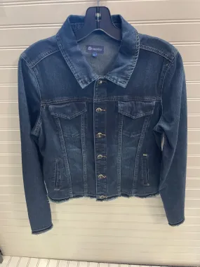 Jacket Denim By Tractr Blu In Blue Denim, Size: L