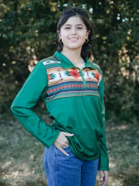 Mom & Me Green Western Long Sleeve