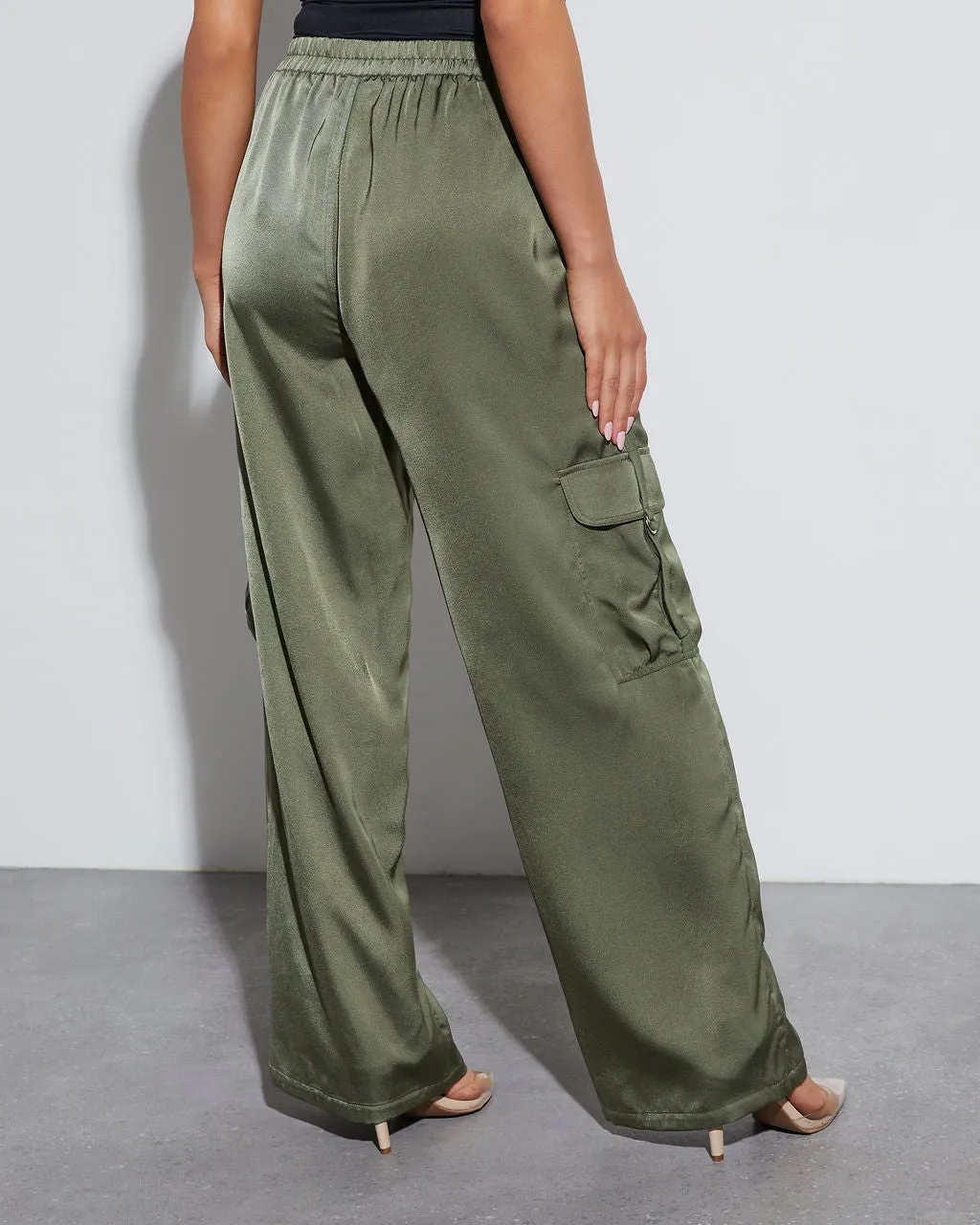 Never Impossible Satin Cargo Pants