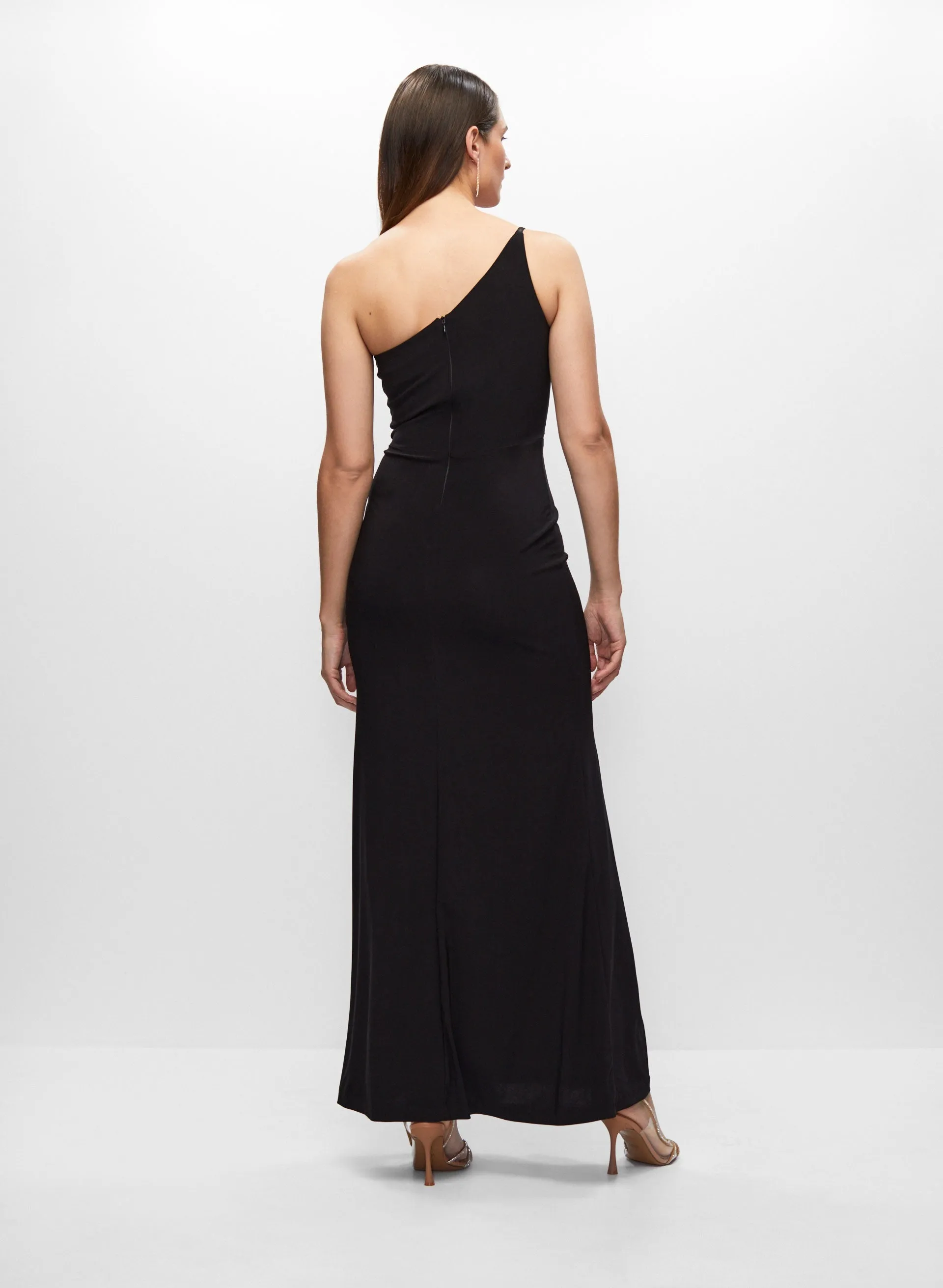 One-Shoulder Slit Dress