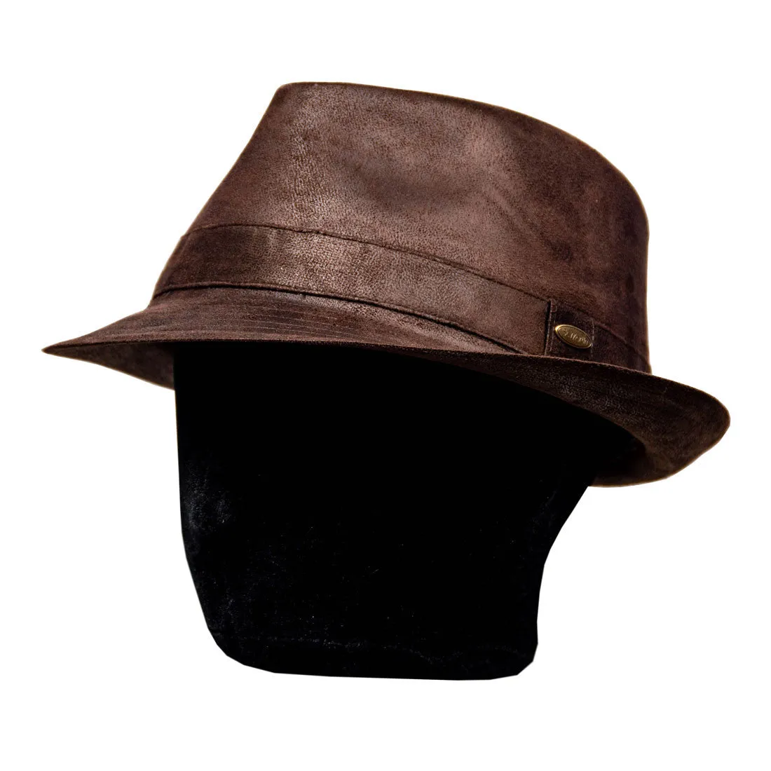 Saint Martin - Faux Leather Trilby Fedora