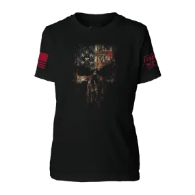 Youth Red Blood American Reaper T-Shirt - Black